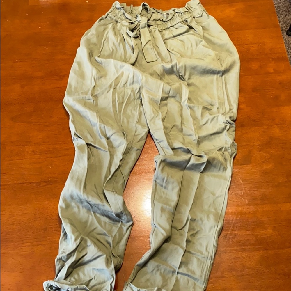 Olive Paperbag waste pants